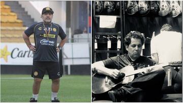 El cantante argentino y fiel seguidor al mítico número 10 de la 'albiceleste' está de visita en nuestro país y no desaprovechó la oportunidad para hablar del DT de Dorados.