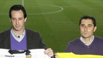 <b>EN MESTALLA. </b>Valverde visitó ayer la 'casa' de Unai Emery.