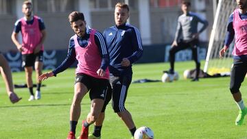 Ontiveros durante un entrenamiento