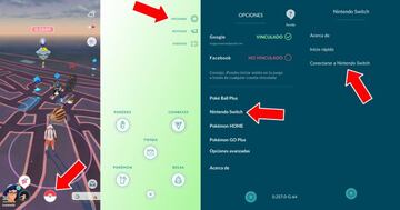 Pasos a seguir en Pok&eacute;mon GO para conectarlo a Nintendo Switch