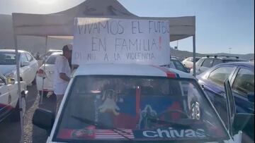 La afición aprovechó el chivamóvil para enviar mensaje contra la violencia