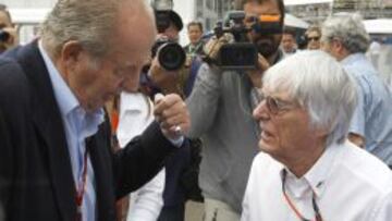 Don Juan Carlos, con Ecclestone en M&eacute;xico.