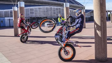 Bou, Busto y Raga, en la presentación del X-Trial de Barcelona.