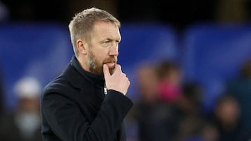 Graham Potter, entrenador del Chelsea, durante el partido contra el Southampton.