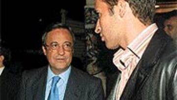 Florentino y Raúl, en el Bernabéu.