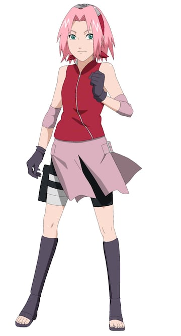 Sakura Haruno es uno de los personajes principales de la serie. Es una kunoichi de nivel Jonin, miembro del Equipo Kakashi y una gran amiga de Naruto Uzumaki. Después de su entrenamiento con Tsunade, se convierte en una Ninja Médico.