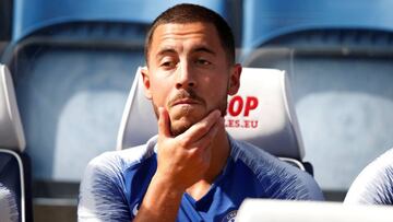 Hazard, durante un partido del Chelsea.