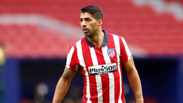 Luis Suárez, con la camiseta del Atlético de Madrid.