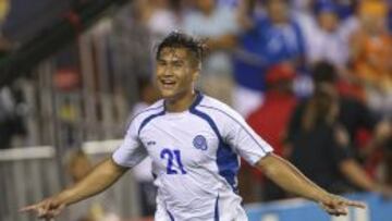 Dustin Corea celebra el gol que anot&oacute; ante Costa Rica.