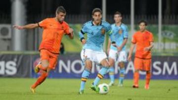 Jos&eacute; Rodr&iacute;guez, durante el partido ante Holanda.