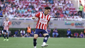  Jesus Orozco of Guadalajara during the 11th round match between Guadalajara and Leon as part of the Torneo Clausura 2024 Liga BBVA MX at Akron Stadium on March 09, 2024 in Guadalajara, Jalisco, Mexico.