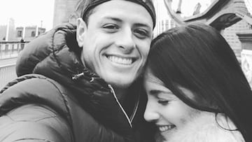 El futbolista mexicano Javier Hernández "Chicharito" y la actriz española Andrea Duro en Londres durante su relación.