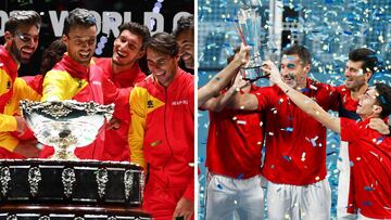 Los equipos de Espa&ntilde;a y Serbia celebran sus t&iacute;tulos en la Copa Davis y en la ATP Cup.