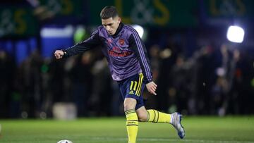Soccer Football - FA Cup Fifth Round - Portsmouth v Arsenal - Fratton Park, Portsmouth, Britain - March 2, 2020 Arsenal's Lucas Torreira during the warm up before the match REUTERS/David Klein