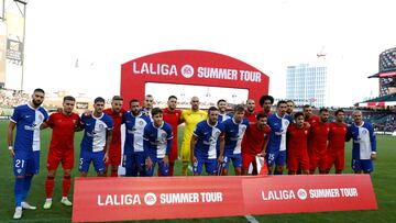 Los onces del Atletico Madrid - Sevilla de pretemporada.