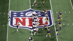 ATLANTA, GEORGIA - FEBRUARY 03: Tom Brady #12 of the New England Patriots prepares to run the play against the Los Angeles Rams during the first quarter during Super Bowl LIII at Mercedes-Benz Stadium on February 03, 2019 in Atlanta, Georgia.   Rob Carr/Getty Images/AFP
 == FOR NEWSPAPERS, INTERNET, TELCOS &amp; TELEVISION USE ONLY ==