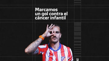 Griezmann participa en la campaña de la Fundación del Atlético de Madrid.