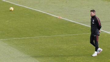 El entrenador del Atlético de Madrid, Diego Pablo Simeone.