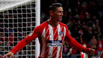 Torres celebra su gol ante el Alavés, el que le dio el triunfo al Atleti y la segunda plaza.