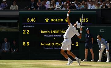 Saque de Novak Djokovic.