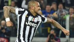 Arturo Vidal celebra su gol 82 como profesional. 47 de ellos los ha marcado por Juventus.