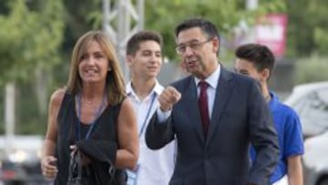 Bartomeu, ayer a la llegada al debate en TV3.