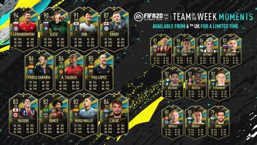 TOTW Moments 4 de FUT FIFA 20 con Lewandowski, Son y Pau López ya disponible