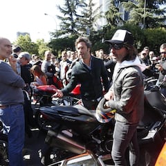 El homenaje motero al Maestro Ángel Nieto en Madrid