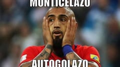 Los memes se ensañaron con Vidal tras la derrota