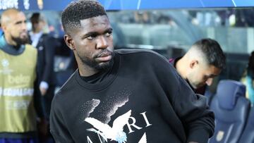 Umtiti, durante el Barcelona-Inter.