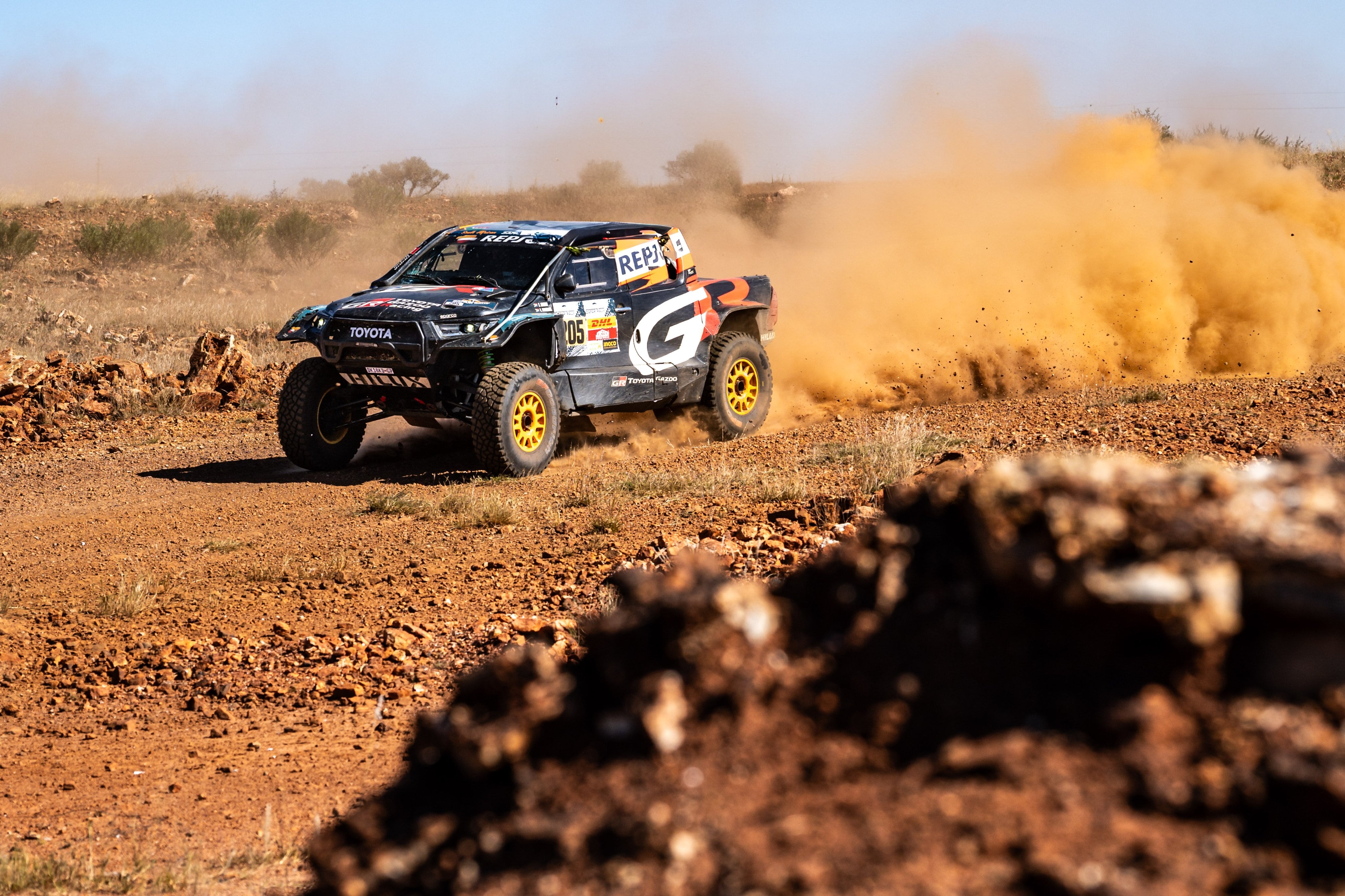 Henk Lategan durante el Rally de Sudáfrica en el que Carlos Sainz fue quinto.