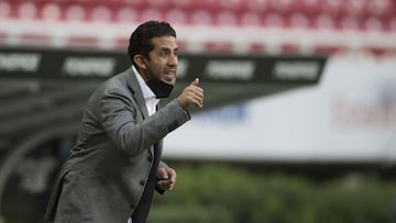 Edgar Mejia Guadalajara Head Coach during the game Guadalajara vs Atletico San Luis, corresponding to the sixth round match of the Liga BBVA MX Femenil Clausura Guard1anes 2021, at Akron Stadium, on February 08, 2021.
 
 &lt;br&gt;&lt;br&gt;
 
 Edgar Mejia Director Tecnico de Guadalajara durante el partido Guadalajara vs Atletico San Luis, correspondiente a la jornada 06 de la Liga BBVA MX Femenil Clausura Guard1anes 2021, en el Estadio Akron, el 08 de Febrero de 2021.