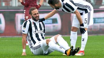 Higuaín tranquiliza a los hinchas de Juventus sobre su lesión