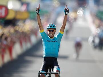 Cycling - Tour de France - The 188-km Stage 14 from Saint-Paul-Trois-Chateaux to Mende - July 21, 2018 - Astana Pro Team rider Omar Fraile of Spain wins the stage. REUTERS/Benoit Tessier