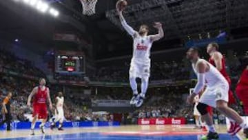 Andres Nocioni, del Real Madrid, ante el CSKA. 