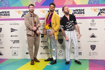 Bombai en la alfombra roja de LOS40 Music Awards Santander.