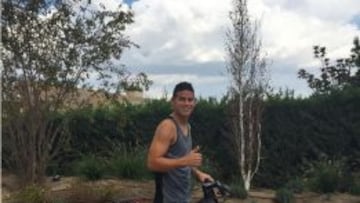 James trabaja para poder estar con Colombia en el debut de la Eliminatoria ante Perú.