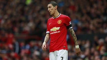 El extremo argentino, &Aacute;ngel Di Mar&iacute;a, durante su etapa en el Manchester United.