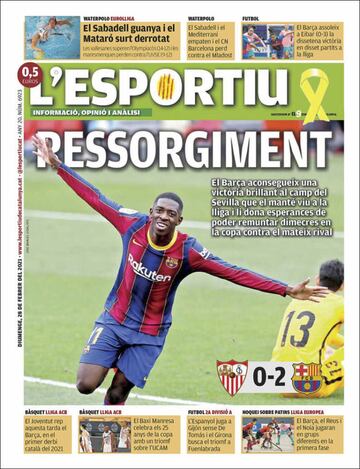 "Máxima presión"... las portadas deportivas de hoy