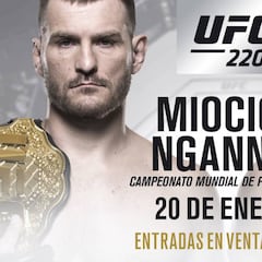 Miocic defenderá el título pesado ante Ngannou en el UFC 220