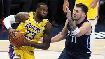 LeBron James ante Luka Doncic