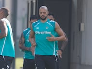 Amrabat, en un entrenamiento.