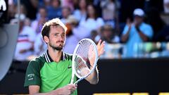 Daniil Medvedev celebra su triunfo ante Nuno Borges en el Open de Australia.