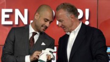 Rummenigge, con Guardiola.