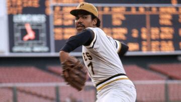 El pitcher Dock Ellis en acci&oacute;n.