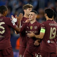 Phil Foden, a ritmo de Lewandowski, Mbappé y Griezmann en Champions League