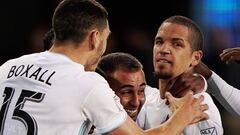 Osvaldo festejando un gol con Minnesota United