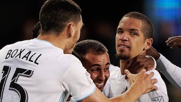 Osvaldo festejando un gol con Minnesota United