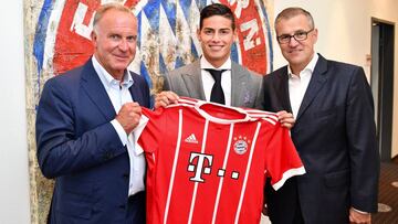 Presentación oficial de James en el Bayern Múnich