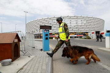 La capital de Azerbaiyán acogerá la final de la Europa League entre el Chelsea y el Arsenal Y ya está preparándose para el partido que se disputará mañana en el Estadio Olímpico de Bakú.